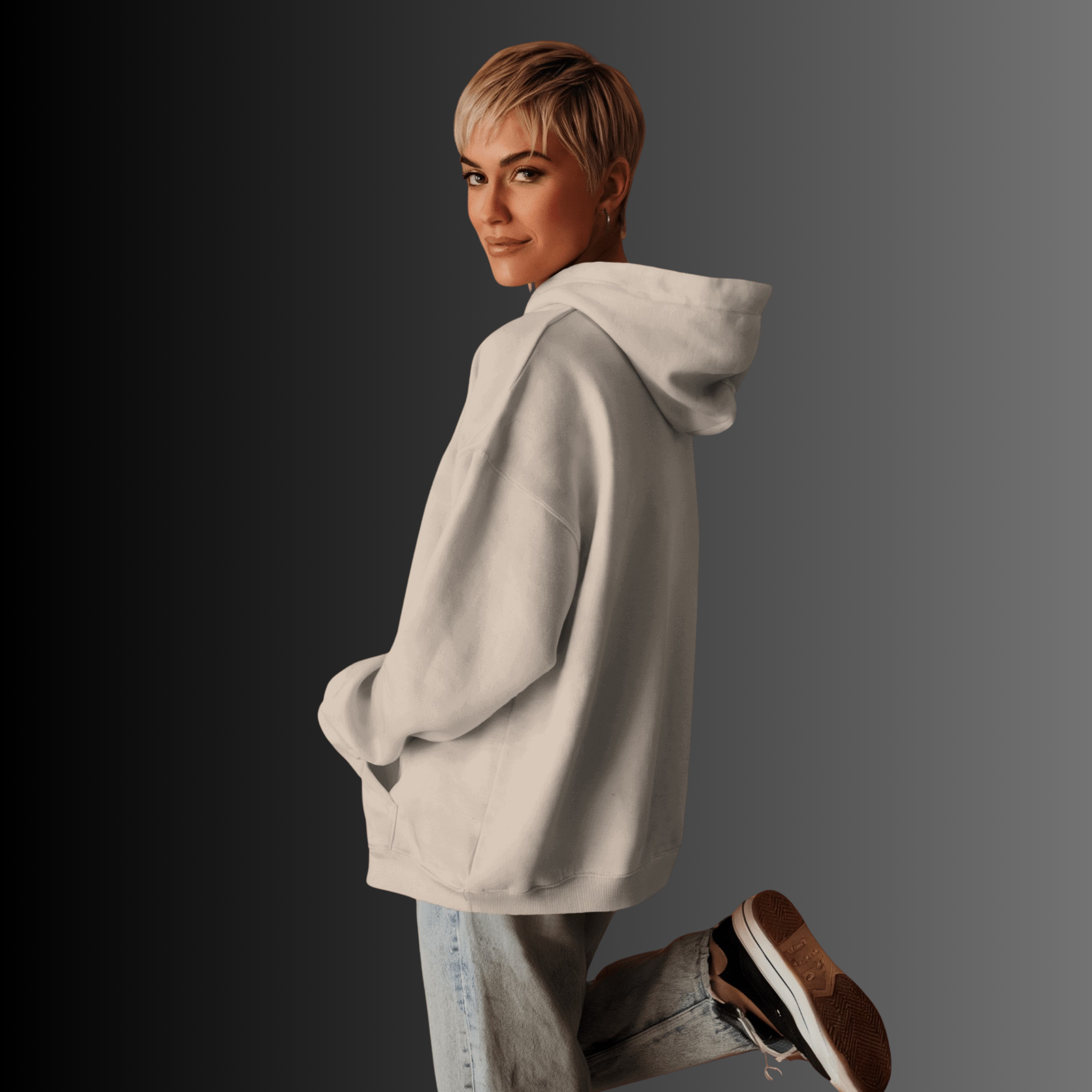 Boxcut Zipper unisex White Sand