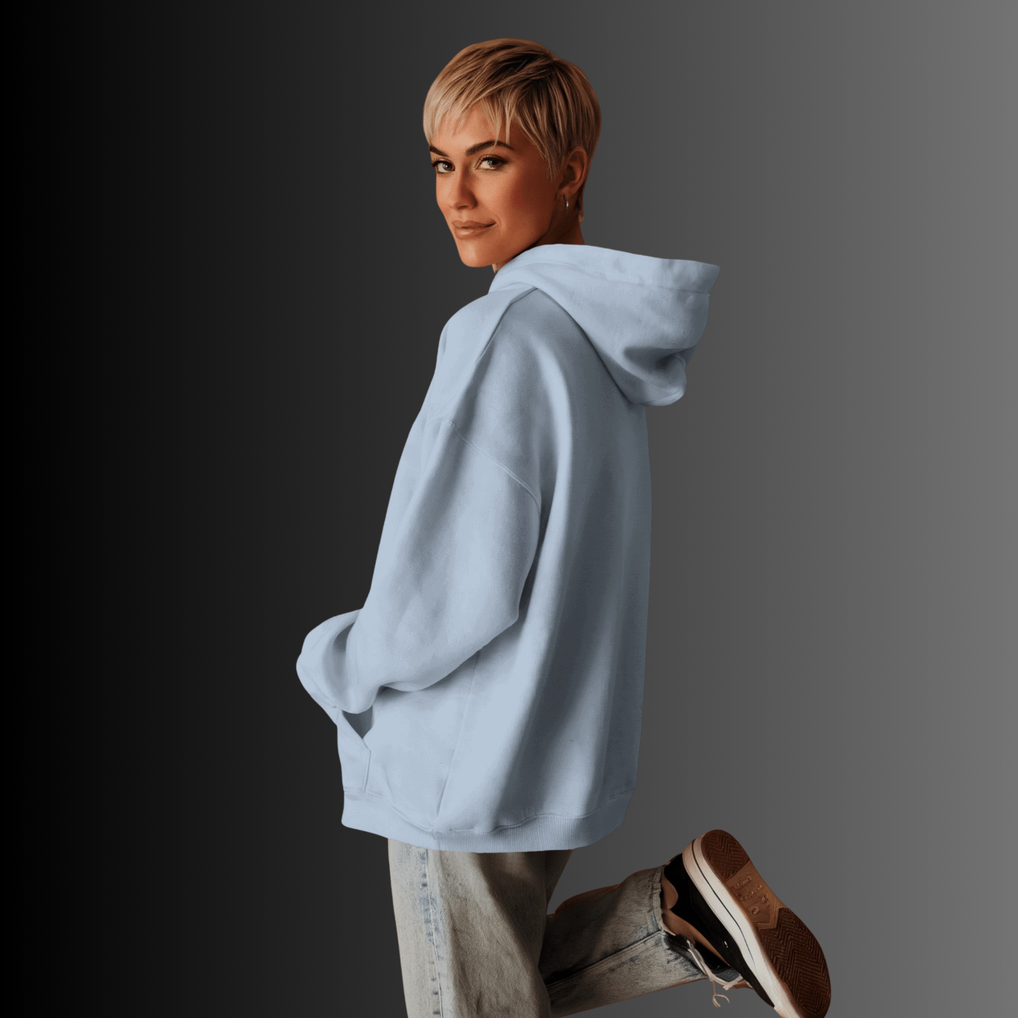 Boxcut Zipper unisex Powder Blue