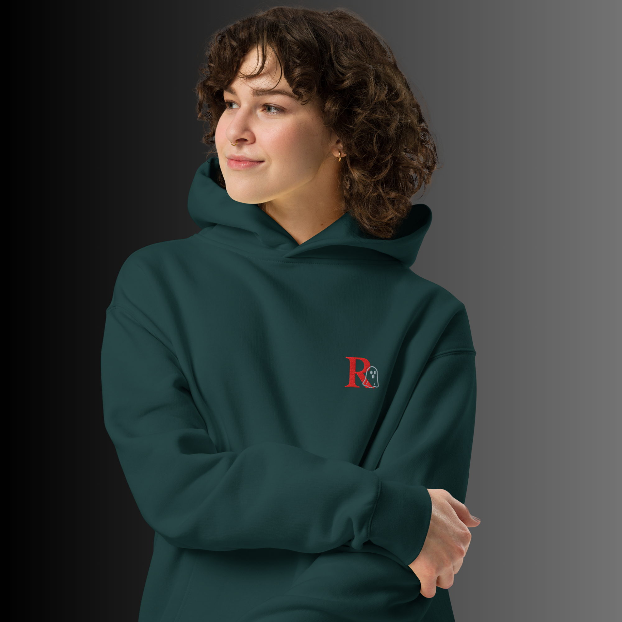 Oversized-Unisex-Hoodie green
