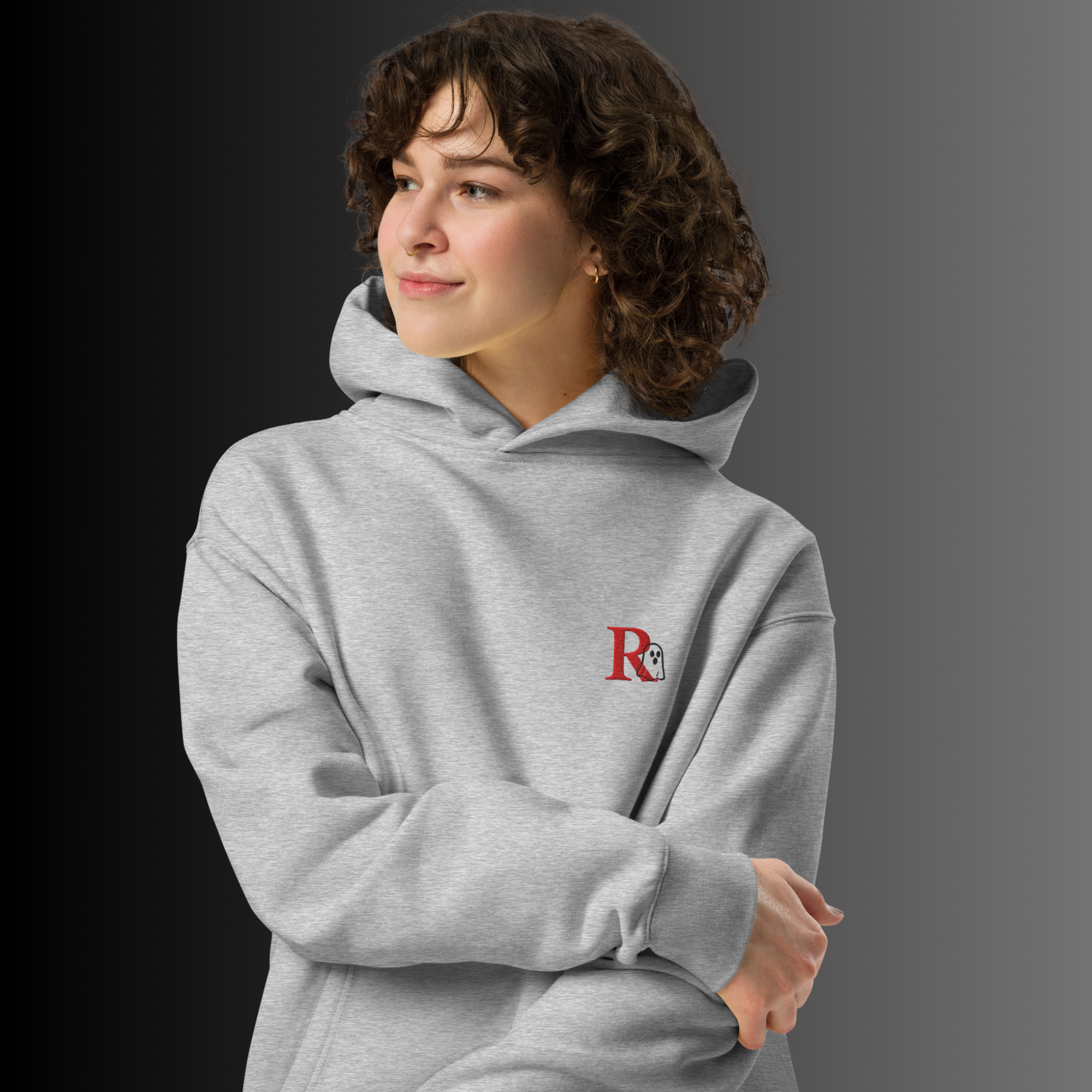 Oversized-Unisex-Hoodie grey