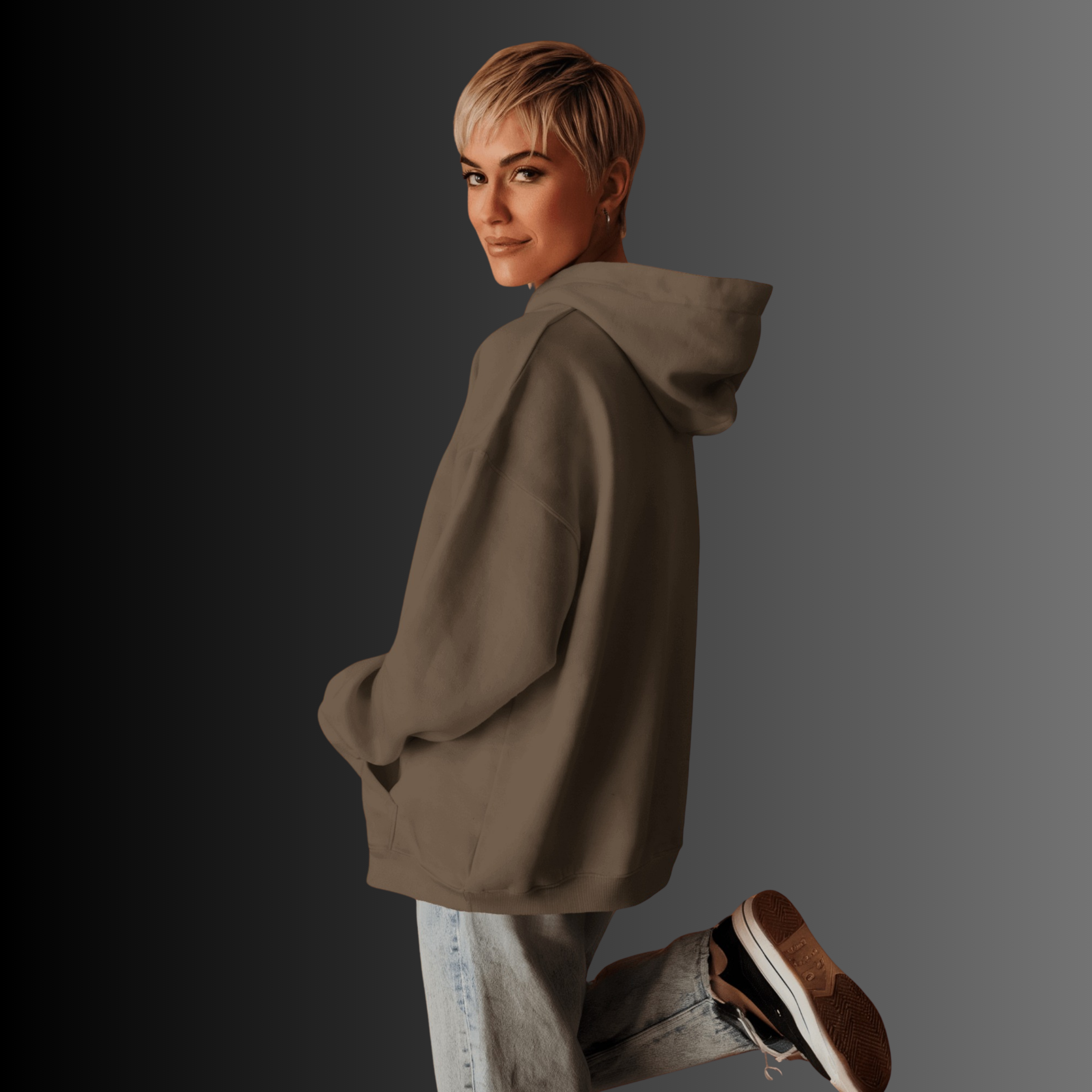 Boxcut Zipper unisex Chocolate Brown