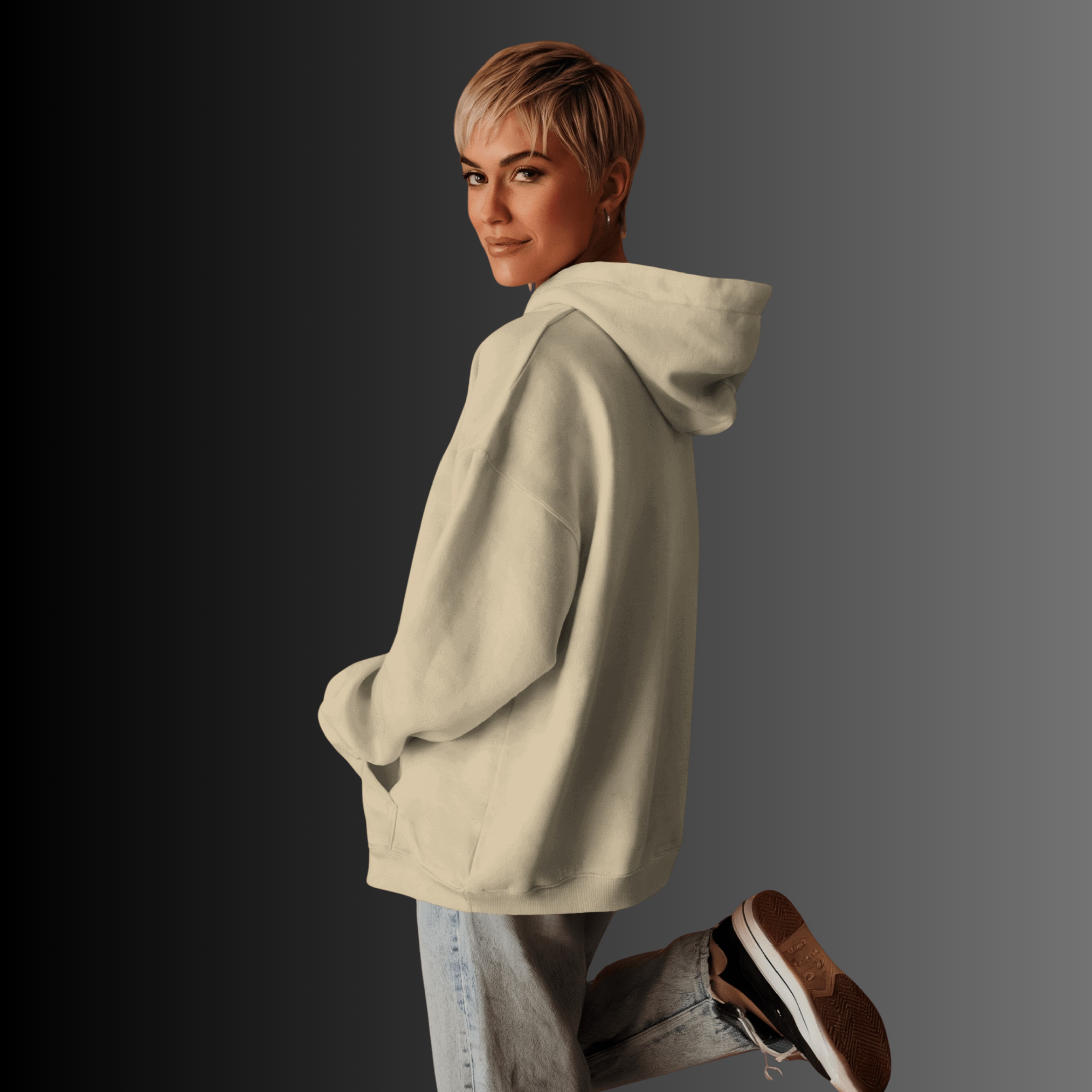 Boxcut Zipper unisex U.Beige