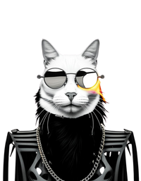 Crazy Critters Cool Cat Rollup T-Shirt Women