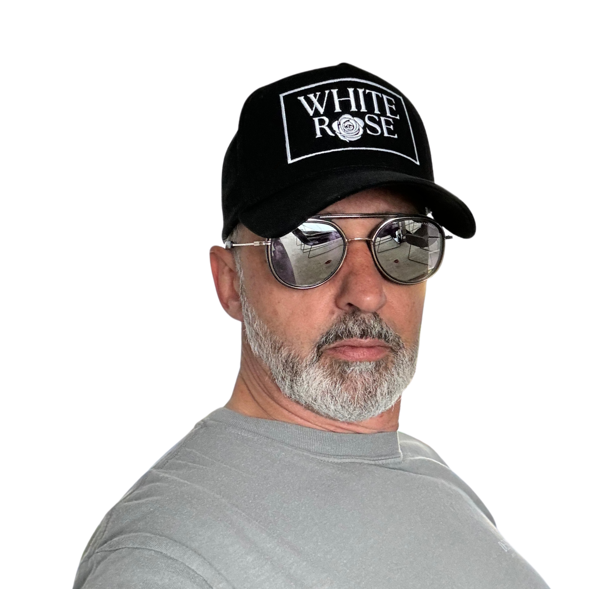 Rose blanche - Snapback classique courbé FLEXFIT